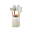Utensil Crock with 4 Jewel Spatulas